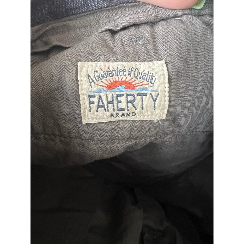 Faherty Mens Shorts Bermuda Tagged 32 Actual 34 Cotton/Lyocell Blend 9" Inseam - Picture 4 of 5